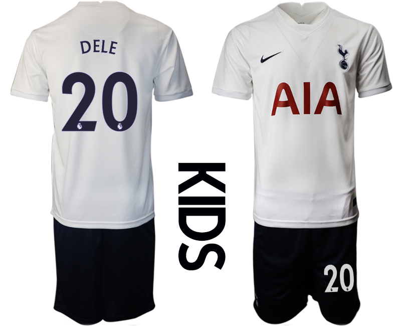 Youth 2021-2022 Club Tottenham home white #20 Nike Soccer Jersey